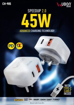 Ubon 45 Watt Type-C High Speed 2.0 Charger